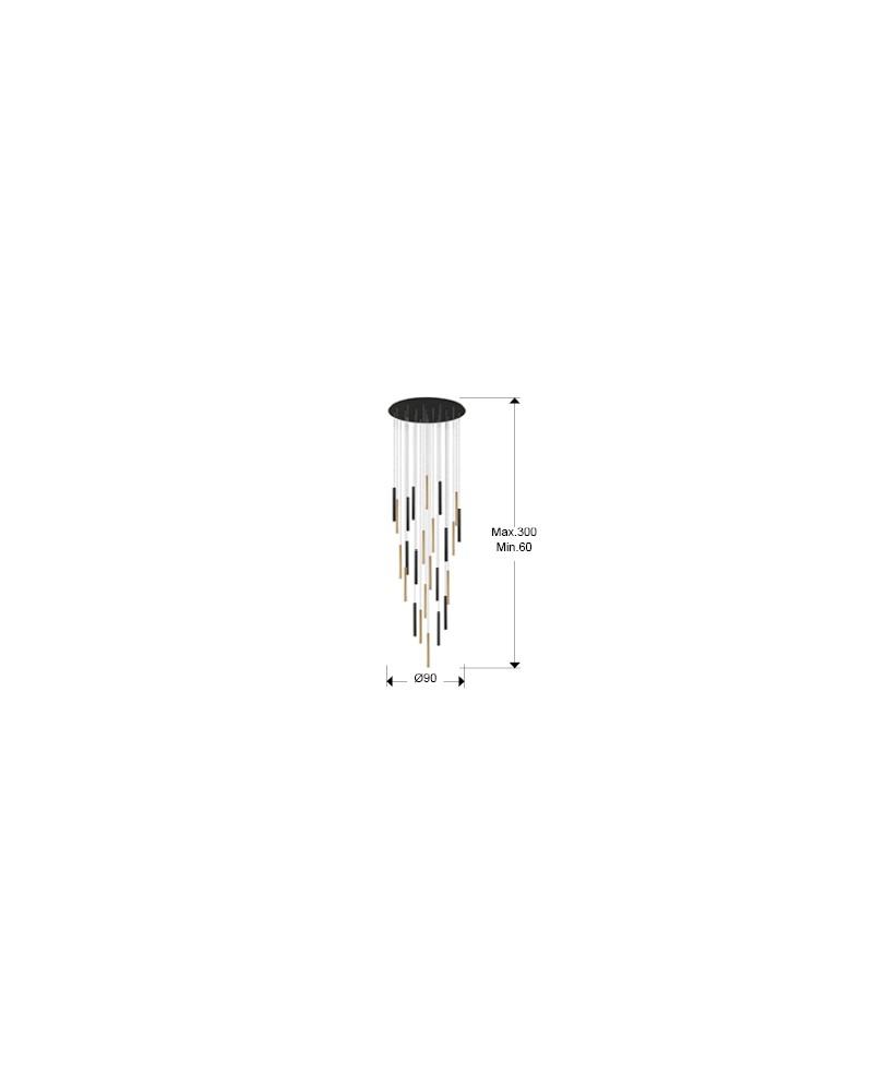 LAMP·VARAS·ORO/NEGRO 25L DIM