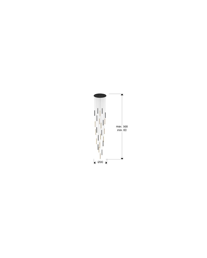 GRAN LAMP·VARAS·ORO/NEGRO 25L DIM