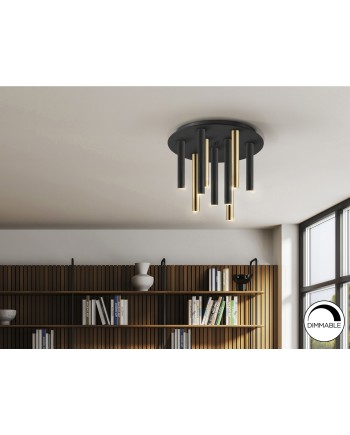 PLAFON·VARAS·ORO/NEGRO 9L