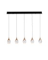 CORINA- LAMPARA 5L NEGRO-COBRE