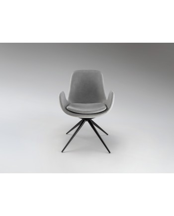 ZUNA- SILLA GIRATORIA GRIS CLARO