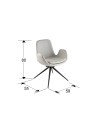 ZUNA- SILLA GIRATORIA BLANCA