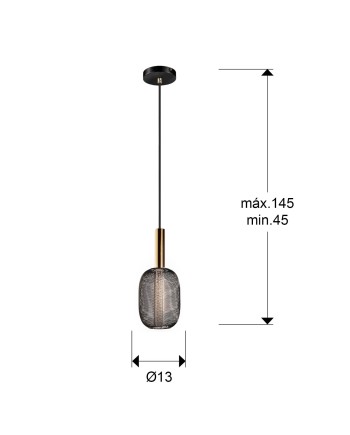 MICRON-LAMPARA 1L ORO/NEGRO