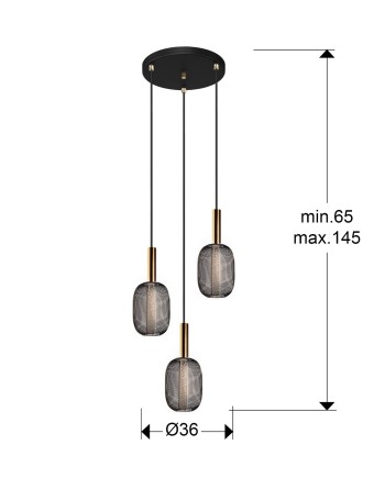 MICRON-LAMPARA 3L ORO/NEGRO