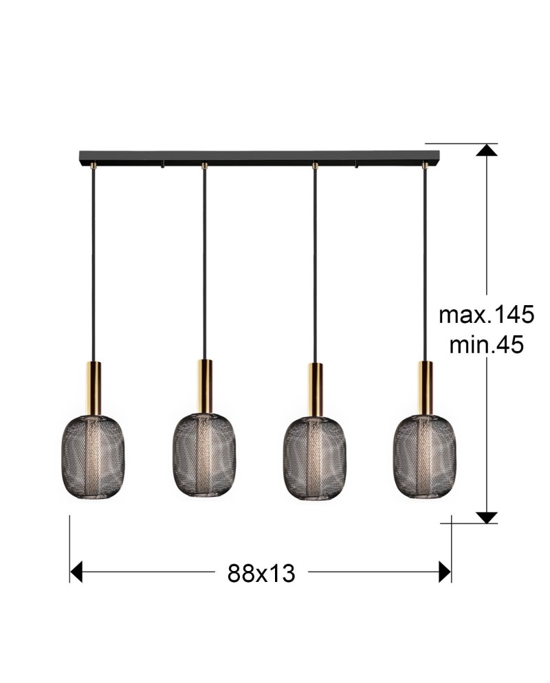 MICRON-LAMPARA 4L ORO/NEGRO