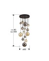 DARK-LAMPARA 14L NEGRO-LATON