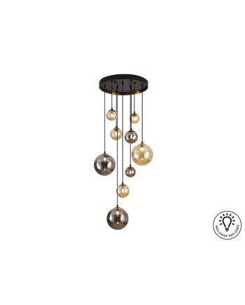 DARK-LAMPARA 9L NEGRO-LATON