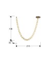 ZARIA II -LAMPARA 29L- BRONCE/AMBAR DIM