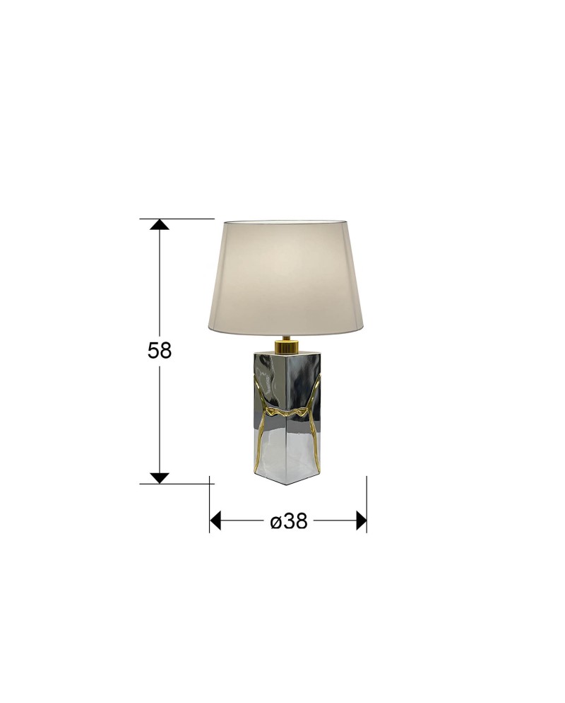 OCEAN- SOBREMESA 1L CROMO-PAN ORO