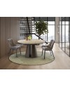 SAMARA -MESA COMEDOR- TRAVERTINO/MARRON