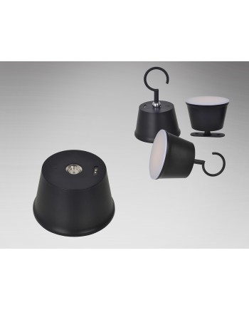 CUCO-SOBREMESA LED NEGRO
