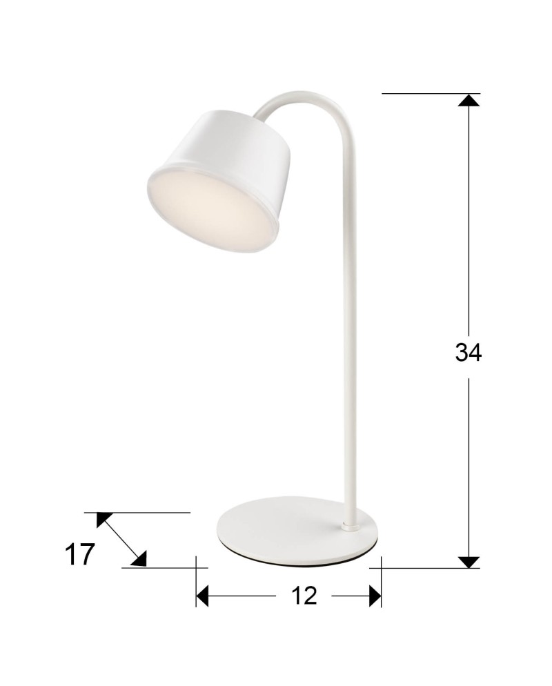 CUCO-SOBREMESA LED BLANCO
