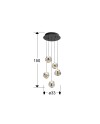 ZARIA- LAMP 5L- NEGRO/ORO/TRANSP D30 DIM