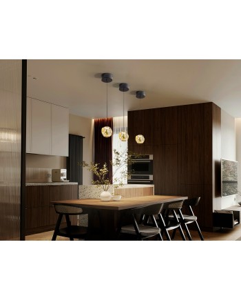 ZARIA- LAMP 1L- NEGRO/BRONCE/AMBAR