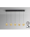ZARIA- LAMP 5L- NEGRO/BRONCE/AMBAR DIM