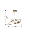 ORBITAS- LAMPARA 2 AROS ORO