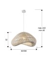 SABAH- LAMPARA RATAN BLANCO 55CM
