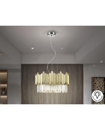 TIARA- LAMPARA 6L CROMO-ORO