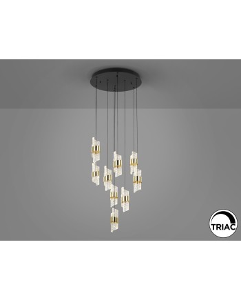 ILIADA- LAMPARA 9L NEGRO-ORO D50