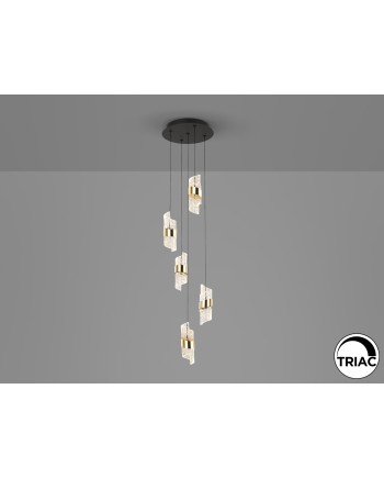 ILIADA- LAMPARA 5L NEGRO-ORO D30