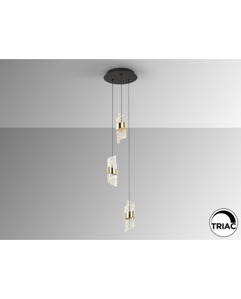 ILIADA- LAMPARA 3L NEGRO-ORO