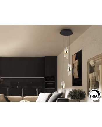 ILIADA- LAMPARA 3L NEGRO-ORO