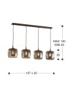 LAMPARA ·FOX· 4L CHOCOLATE DIMABLE