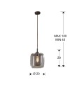 LAMPARA ·FOX· 1L CHOCOLATE