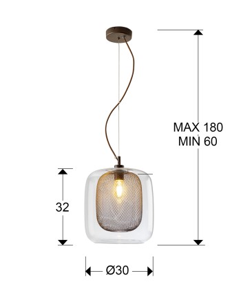 LAMP. 1L GRANDE·FOX·CHOCOLATE
