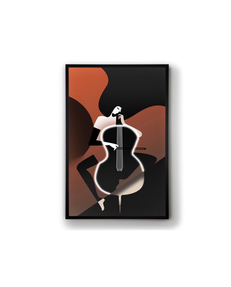 VIOLONCHELO-CUADRO LUZ LED 80X120