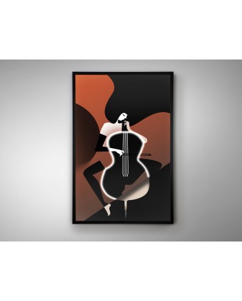 VIOLONCHELO-CUADRO LUZ LED 80X120