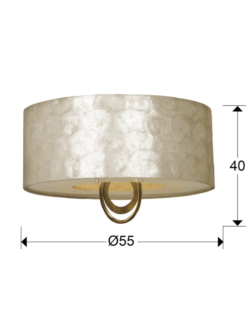 PLAFON ·EDEN· ORO Ø55 4L