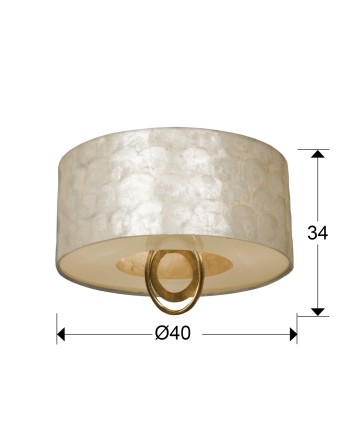 PLAFON ·EDEN· ORO Ø40 3L