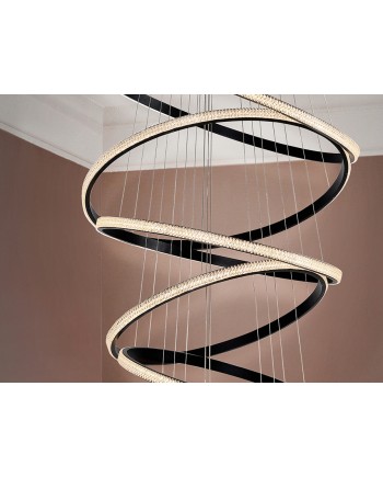 RING-LAMP 8 AROS NEGRO DIMABLE