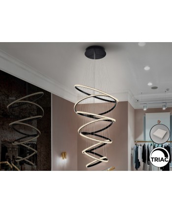 RING-LAMP 8 AROS NEGRO DIMABLE