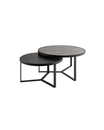 NAIRA-SET MESAS PEQUEÑA- GRIS-NEGRO