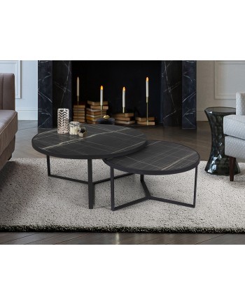 NAIRA -SET MESAS- T MARMOL NEGRO