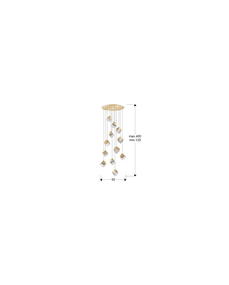 PRISCILA-LAMPARA 12L ORO