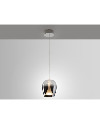 SUSPIRO- LAMPARA CROMO/SMOKY D18