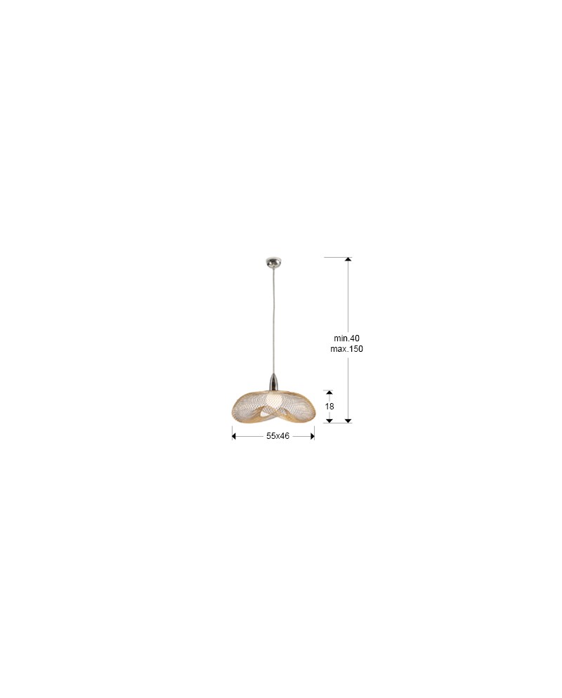 LAMPARA 1L ·FORMA· CROMO/ORO