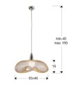 LAMPARA 1L ·FORMA· CROMO/ORO
