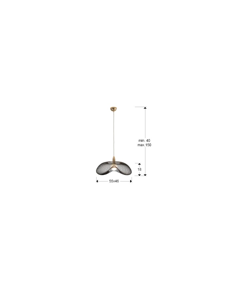 LAMPARA 1L ·FORMA·ORO/NEGRO