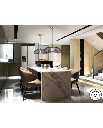 LAMPARA 1L ·FORMA·ORO/NEGRO
