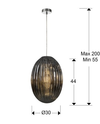 OVILA-LAMP 1L SMOKE 30Ø