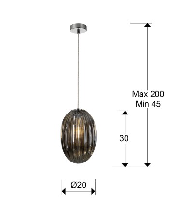 OVILA- LAMP 1L SMOKE 20Ø