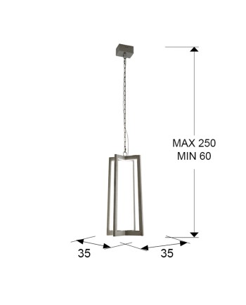 LAMPARA ·KUMA· INOX.LED
