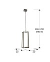 LAMPARA ·KUMA· INOX.LED