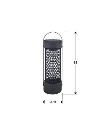 ESTUFA FAROL·HEAT BLACK·1200W