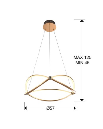 LAMPARA LED ·OCELLIS·60Ø ORO ROSA