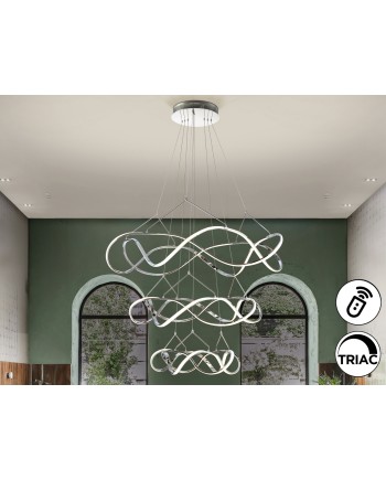 MOLLY-LAMPARA 3 AROS 110D CROMO DIM